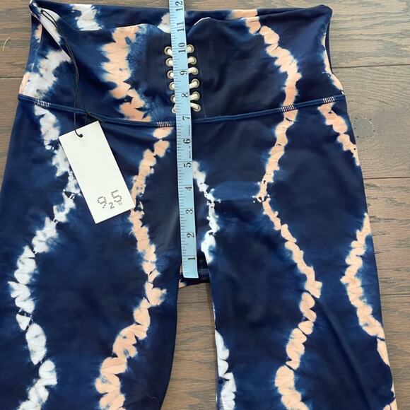 925 Fit 4 Eva Leggings Navy Tye Dye Size Large US 10-12 New - Picture 4 of 8